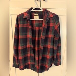 American Eagle Outfitters Tartan Shirt in Red and Green